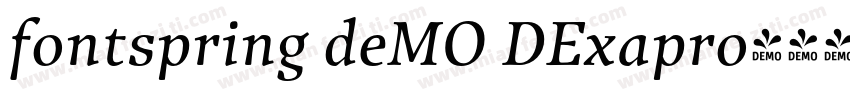fontspring deMO DExapro字体转换